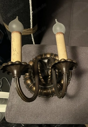 Wandlampe Messing mit Kerzenleuchten