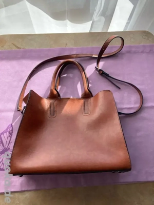 Handtasche klein, cognacfarben