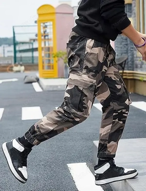 Cargo Hose Jungen Camouflage Freizeithose Jogginghose 160 Bild 6