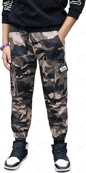 Cargo Hose Jungen Camouflage Freizeithose Jogginghose 160 Bild 5