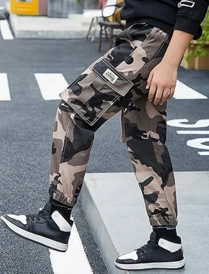 Cargo Hose Jungen Camouflage Freizeithose Jogginghose 160 Bild 8