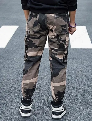 Cargo Hose Jungen Camouflage Freizeithose Jogginghose 160 Bild 10