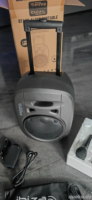 Ibiza - PORT8UHF-MKII-TWS - Tragbarer 8"-Lautsprecher mit 400 W MAX, 1 kabelgebundenem Mikrofon