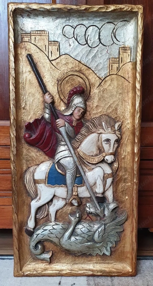 St.Georg Holzrelief	