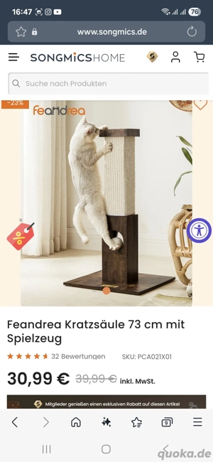 Kratzsäule  Zubehör für Katzen