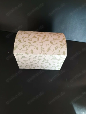 Kleine Truhe - Schachtel - Blumenmuster - rosa