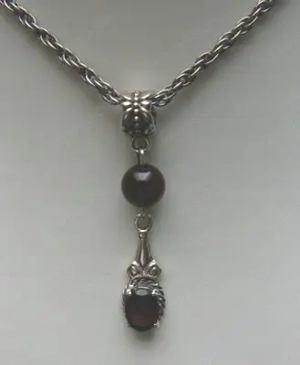 Granatanhänger, 925 Silber Bild 2