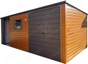 Gartenhaus Gartenschuppen 4,5x2,5m + Überdachung 2m Fahrradschuppen Lagerschuppen ID1001