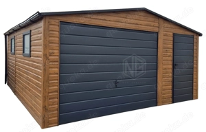 Blechgarage 4,5x5m Metallgarage Fertiggarage Stahlgarage GP632