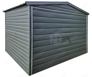 Gartenhaus - Garage - Gartenschuppen 3x3m Schwingtor - Anthrazit - Satteldach GP628
