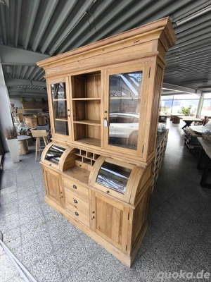 Buffetschrank Küchenbuffet Schrank Vitrine massiv recycelt Teakholz Teak Upcycling
