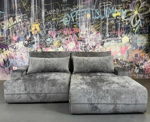 Sofa  Bill  Grau   mit Schlaffunktion & Bettkasten, sofort verfügbar