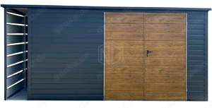 Gartenhaus Gartenschuppen 4,5x2m Gerätehaus Anthrazit Individuelle Projekte GP609