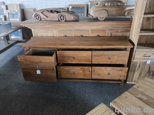 Sideboard Kommode Anrichte Apothekerschrank massiv recycelt Teakholz Holz Massivholz Teak modern 