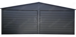 Blechgarage 6x6m Stahlgarage Doppelgarage Garagenhalle GP592