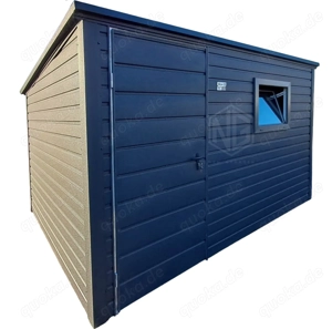 Gartenhaus - Gartenschuppen 3,5x2,5m Anthrazit Fertiggartenhaus Gerätehaus ID969