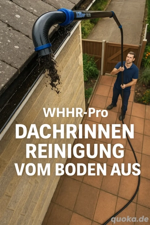Dachrinnenreinigung vom Boden aus
