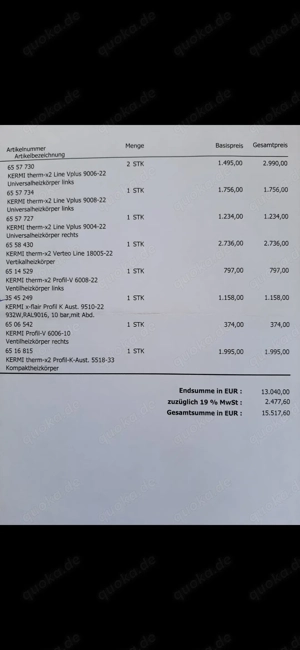 Verkaufe 9 Kermi therm Heizkörper  Bild 3