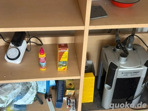 Aquraium 100x40x40 mit Außenfilter Unterschrank und Zubehör