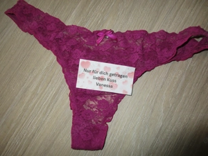 Leicht durchsichtige getragene Tangas mit Spitze ! Getragene Slips! Getragene Unterwäsche !