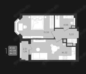 Einzimmerwohnung in Kaliningrad ( Russische Förderation)