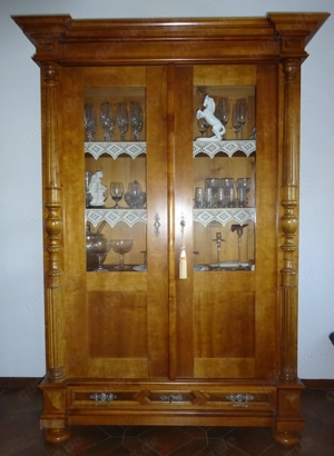Schrank Vitrine Kirschbaum