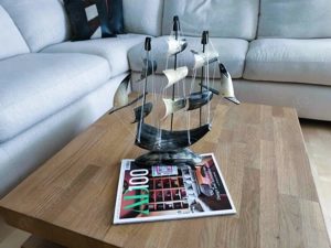 Maritime Deko XL Segelschiff Bullenhorn poliert bull horn sailing ship Sail Amsterdam 2025