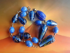 Kette Glas Blau Venezia