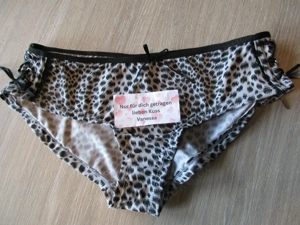 Sexy getragene Slips mit Leo Muster ! Schreib mir deine Wünsche !