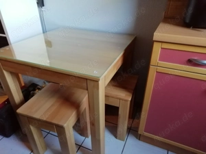 Kleine Sitzgruppe Buche massiv