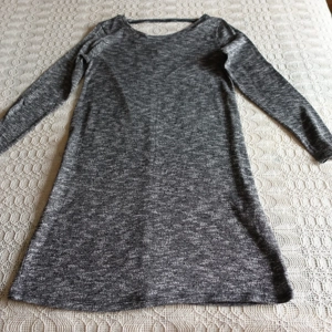 Damen - Pullover, Strickpullover, Longpullover, Strickshirt, Minikleid, Gr. XS, ca.Gr.34, anthrazit