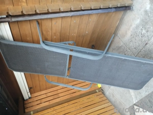 Sonnenliege, massiv Metall, Kunststoff-Geflecht 