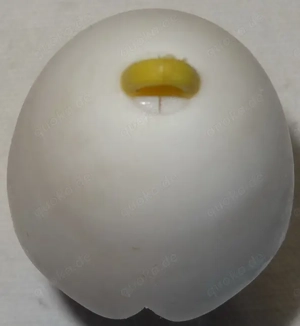 D Figur Sammelfigur Kücken aus dem Ei gelb-weiß alt Honkong 5,8  2,7 alleine stehen sehr guter Zusta Bild 2