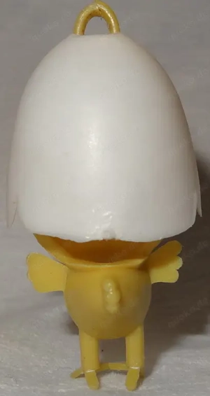 D Figur Sammelfigur Kücken aus dem Ei gelb-weiß alt Honkong 5,8  2,7 alleine stehen sehr guter Zusta Bild 5