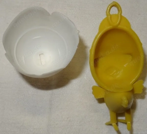 D Figur Sammelfigur Kücken aus dem Ei gelb-weiß alt Honkong 5,8  2,7 alleine stehen sehr guter Zusta Bild 6