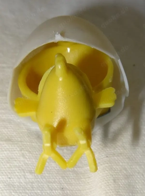 D Figur Sammelfigur Kücken aus dem Ei gelb-weiß alt Honkong 5,8  2,7 alleine stehen sehr guter Zusta Bild 7