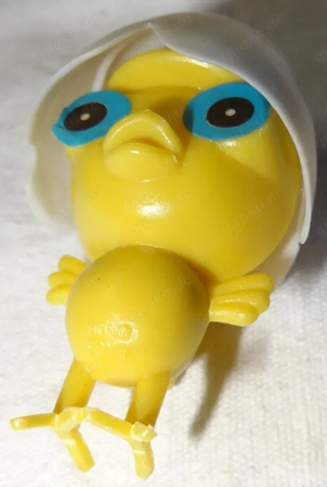 D Figur Sammelfigur Kücken aus dem Ei gelb-weiß alt Honkong 5,8  2,7 alleine stehen sehr guter Zusta Bild 9