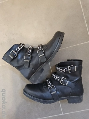 Stiefeletten mit Gliederketten Gr. 38 Bild 3