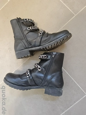 Stiefeletten mit Gliederketten Gr. 38 Bild 2