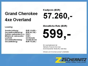 Jeep Grand Cherokee 4xe Overland *NACHTSICHT*NAVI* Bild 3
