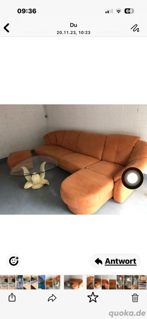 couch mit hocker elek. ottomanne