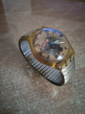 SWATCH AG 1997 5742 Skelett yellow Transparent mit Zugband Large Bild 1