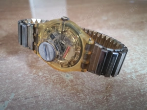 SWATCH AG 1997 5742 Skelett yellow Transparent mit Zugband Large Bild 4