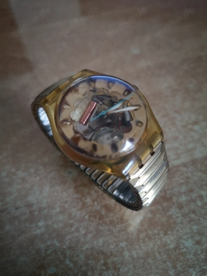 SWATCH AG 1997 5742 Skelett yellow Transparent mit Zugband Large Bild 2