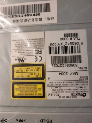 fabrikneues internes DVD Laufwerk Plextor 116A3 Bild 2