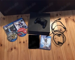 Sony PlayStation   PS4 + 5 Spiele FIFA 17+20+23   FC24   Battlefront 