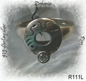 Ring, 925 Silber mit einen Zirkoniastein