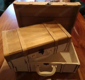 Truhe Holz Aufbewahrung 2x