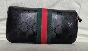 Luxus Geldbeutel Portemonnaie Geldbörse Damen schwarz Reissverschluss NEU 