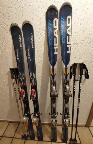 2 Paar Head Carving Ski  -  inkl. Leki Skistöcke